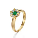 Pierścionek z szmaragdem i brylantami AJPZ_013